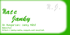 mate janky business card