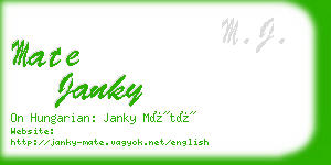 mate janky business card